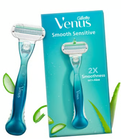 Gillette Venus Smooth Hair Removal Cartridge Women's Razor with Aloe Vera